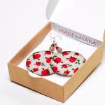 Vintage Roses Round Decoupage Earrings Floral..